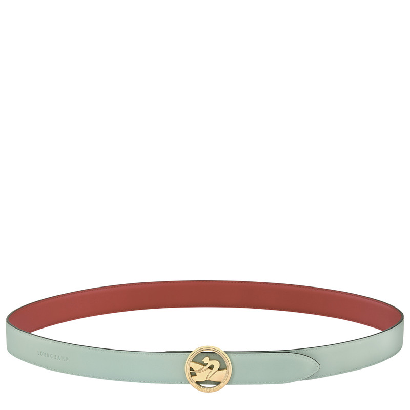 Box-Trot Ladies' belt Mahagony/Green-gray - Leather 3