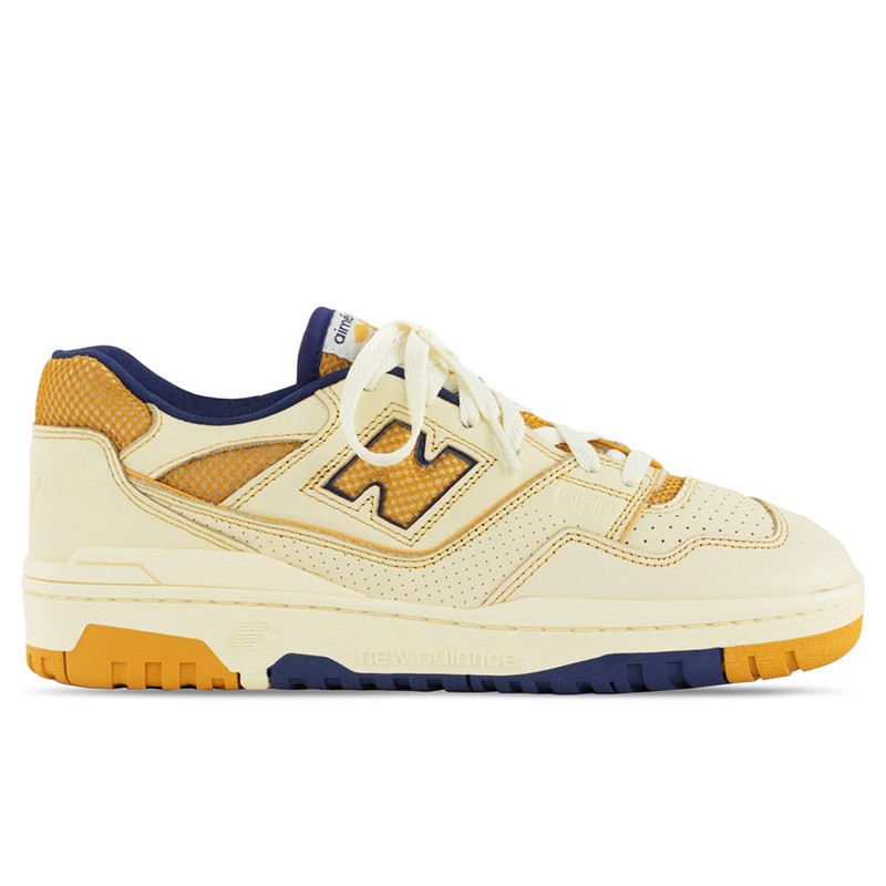 NEW BALANCE X AIME LEON DORE P550 BASKETBALL OXFORDS - WHITE/YELLOW - 1