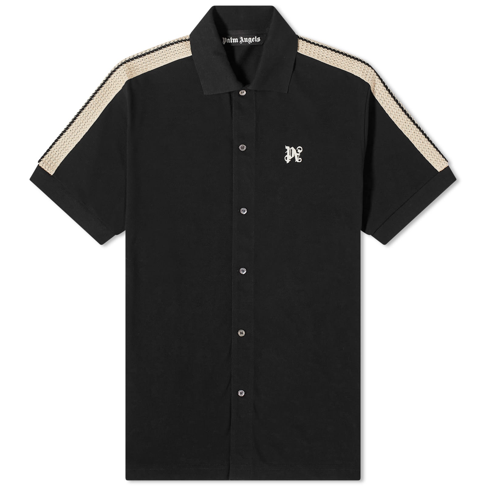 Palm Angels Monogram Taping Button Down Shirt - 1