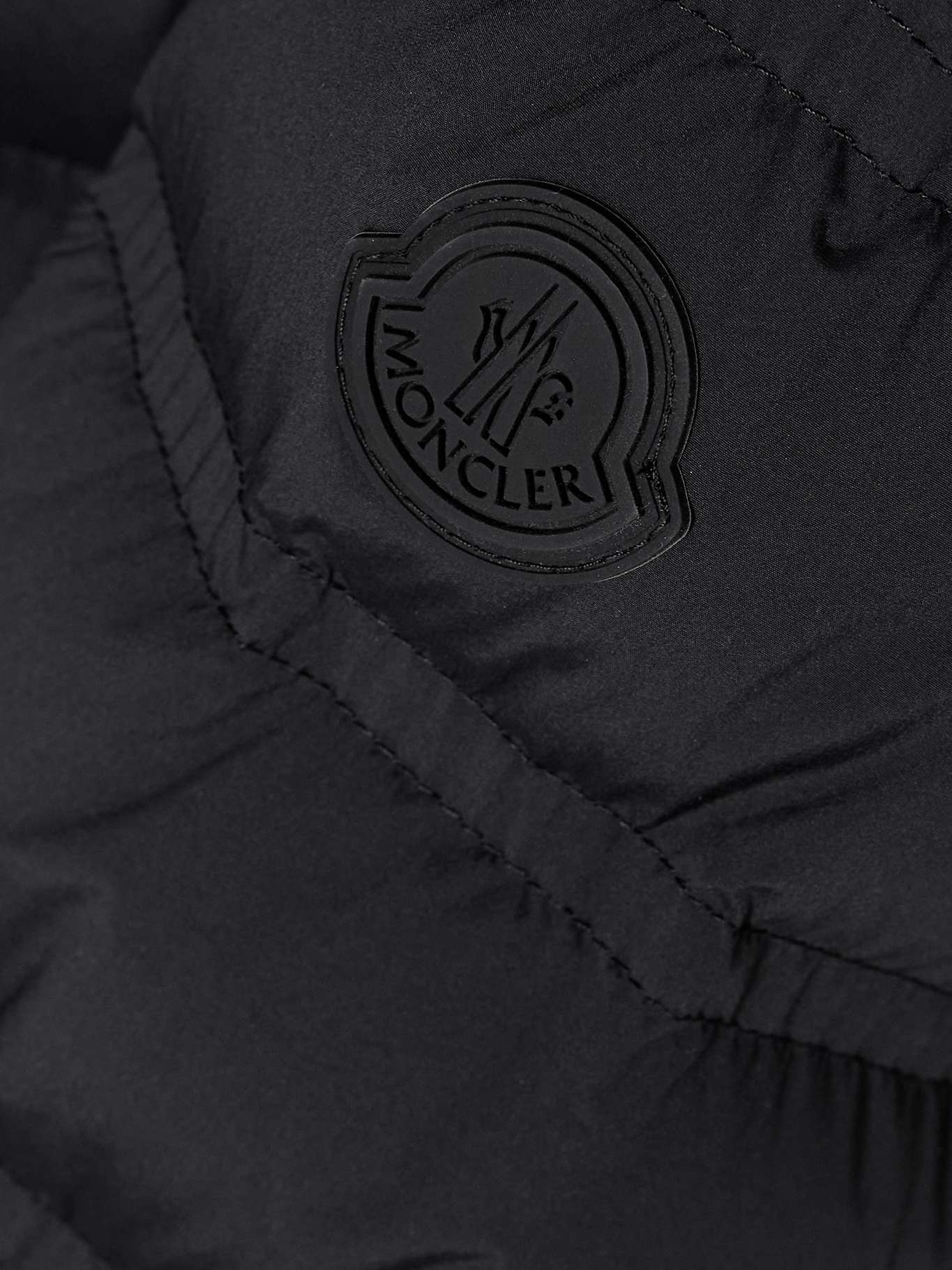 Appliquéd webbing-trimmed quilted shell down jacket - 5
