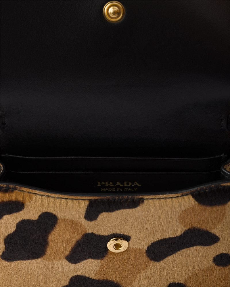 Printed leather card holder with shoulder strap 4