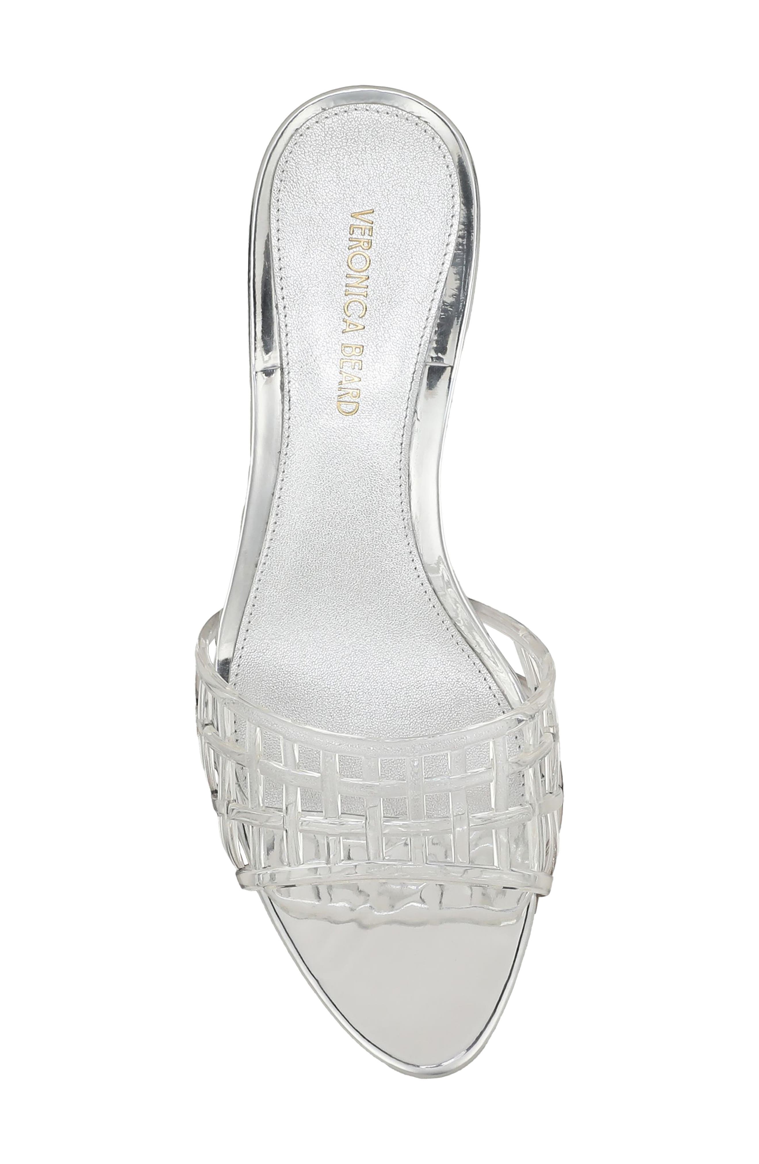 Veronica Beard Tia Jelly Slide Sandal in Clear/Silver at Nordstrom - 5