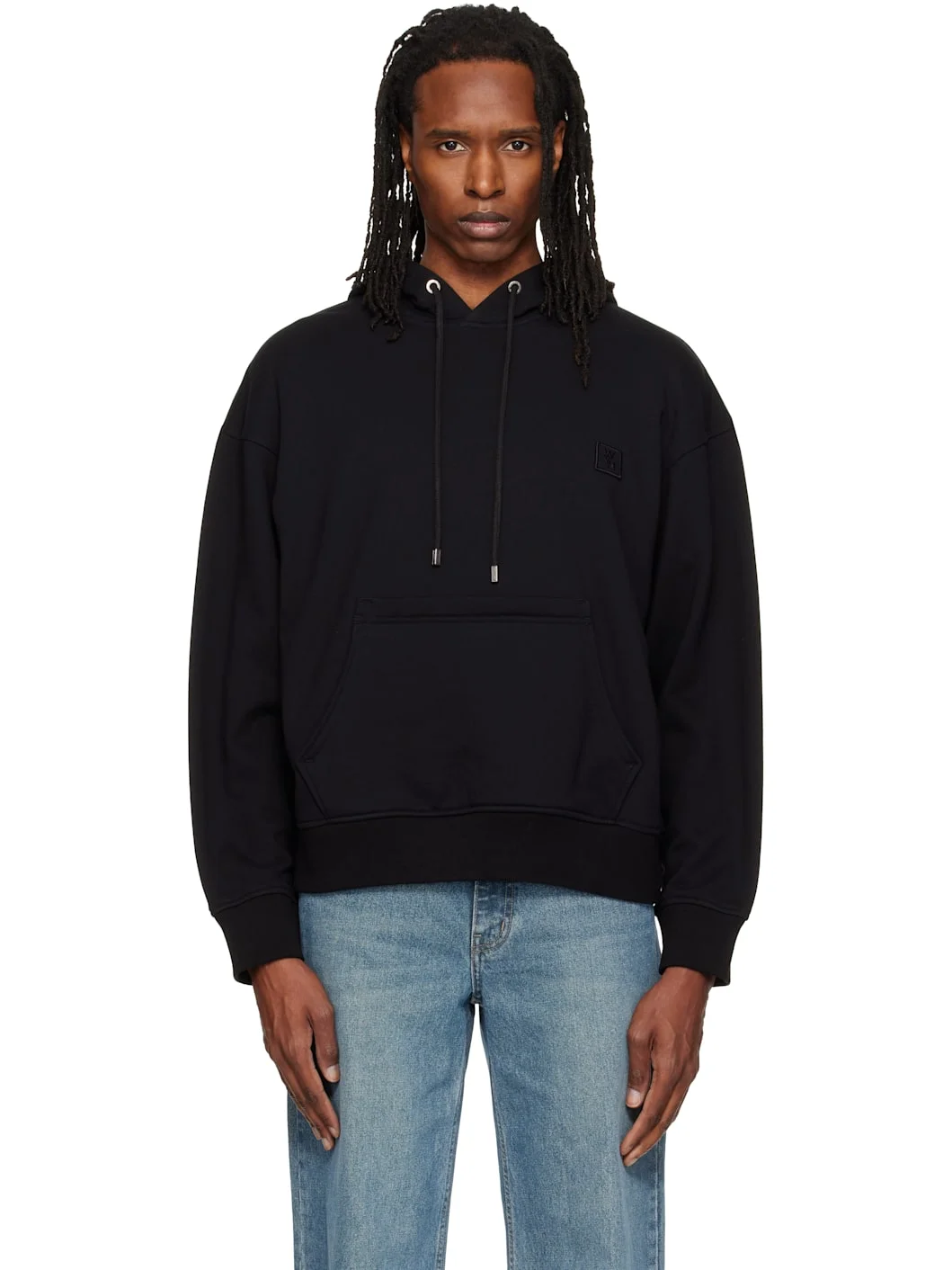Black Flower Back Logo Hoodie - 1