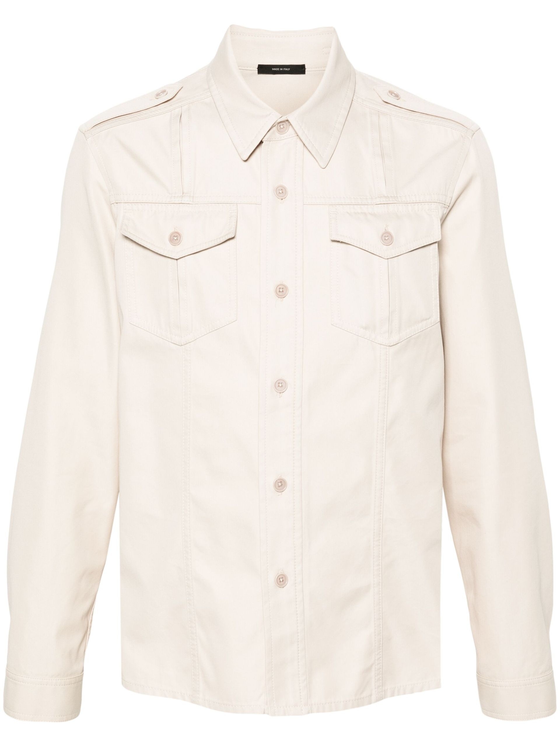 Epaulette Button-Down Shirt - 1