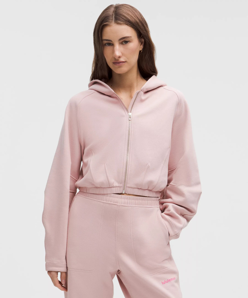 Loungeful Relaxed-Fit Full-Zip Cropped Hoodie 1