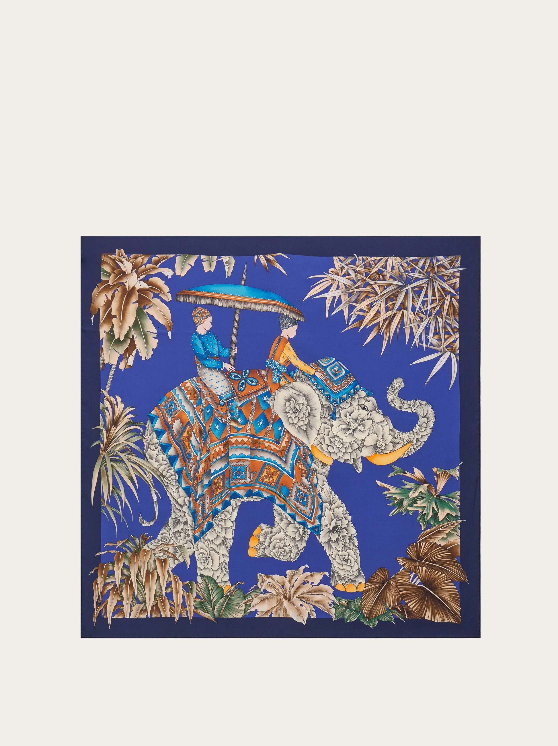 India print silk scarf - 4