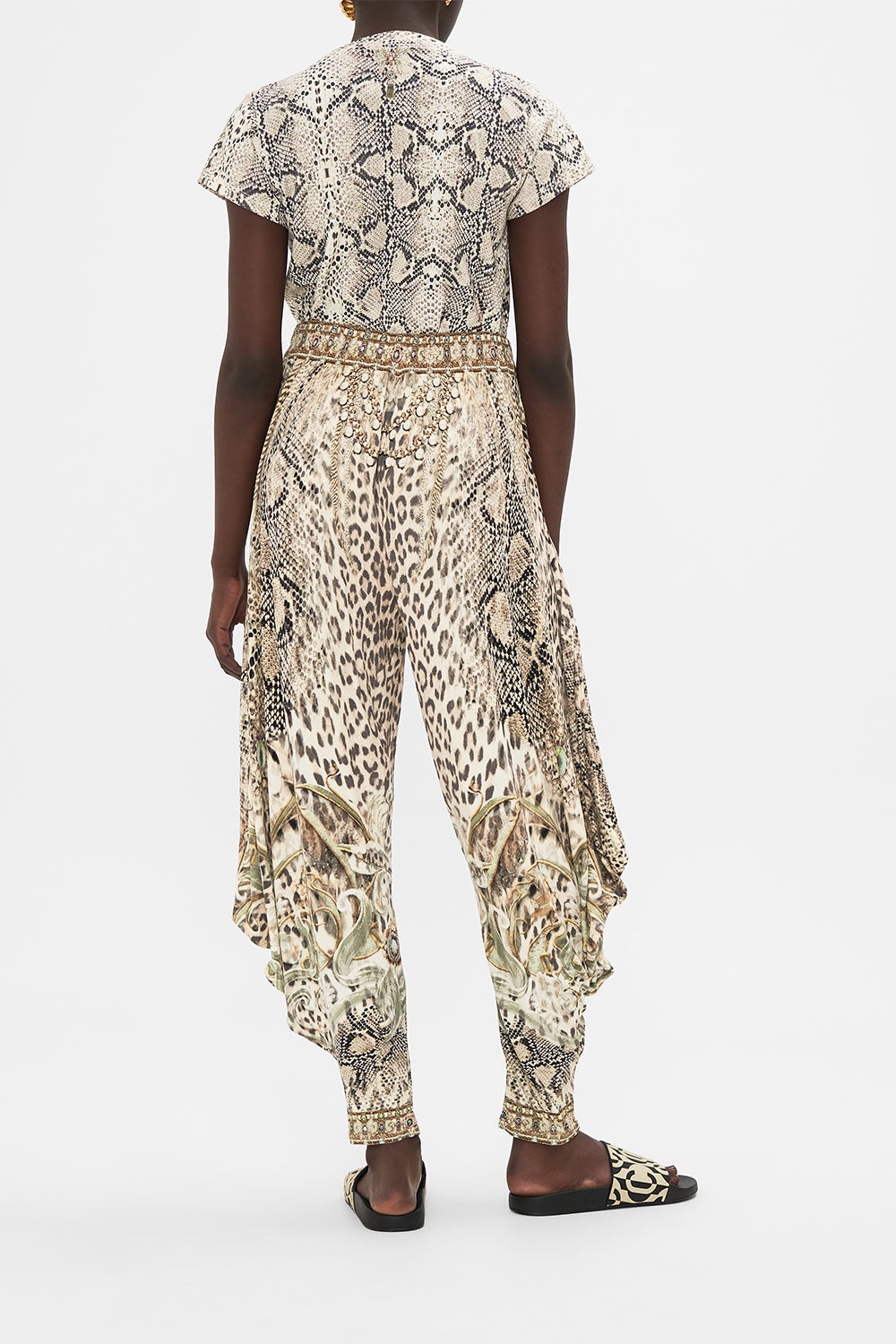 JERSEY RIB DRAPE PANT WITH POCKETS - 2