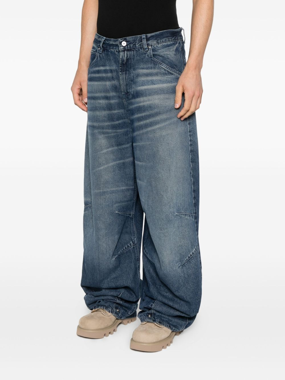 panelled five-pocket jeans - 3