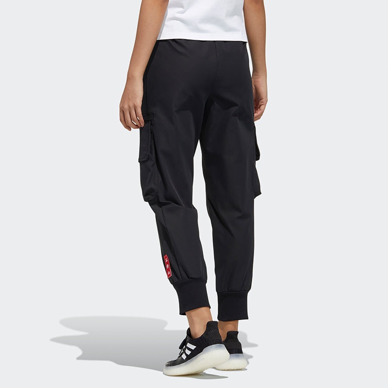 (WMNS) adidas Cny Pt Wv Big Pocket Logo Woven Bundle Feet Sports Pants/Trousers/Joggers Black GQ8840 - 3