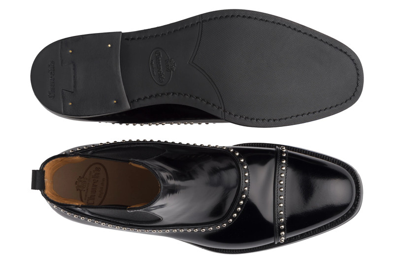 Anjelica met.
Polished Fumè Chelsea Boot Stud Black 3