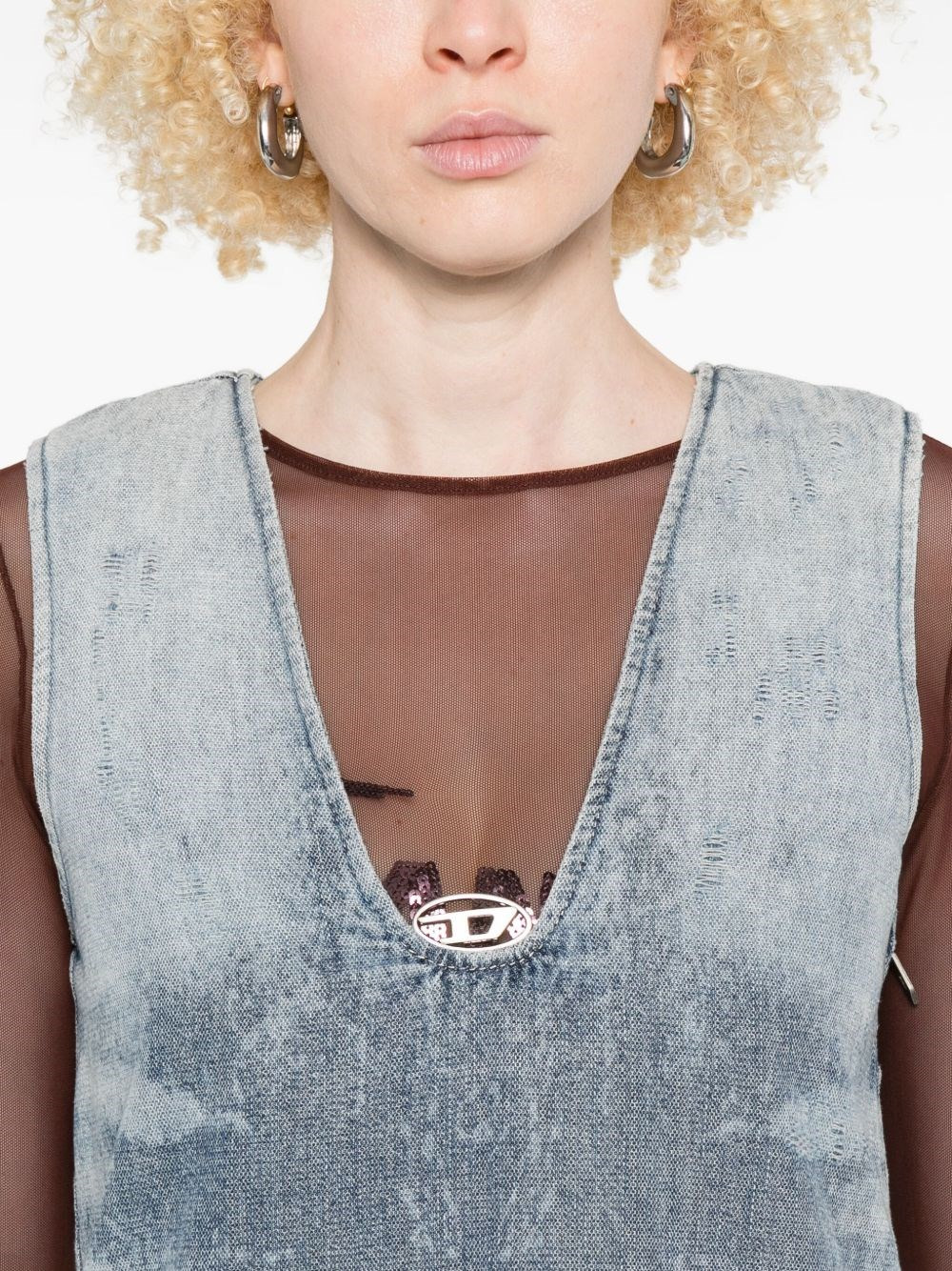 Denim short dress - 4