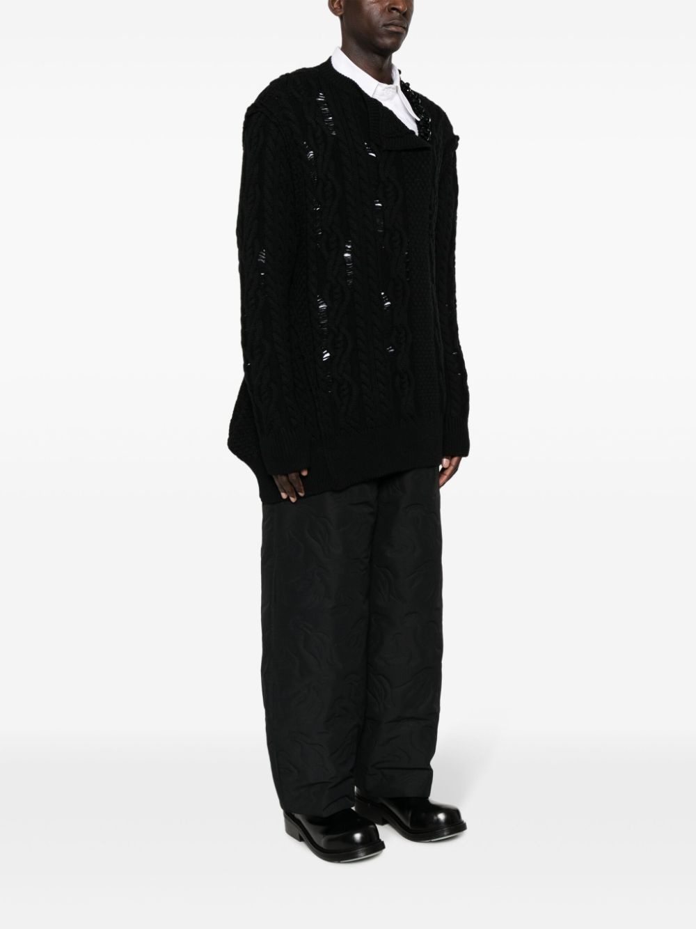 bead-embellished merino jumper - 3