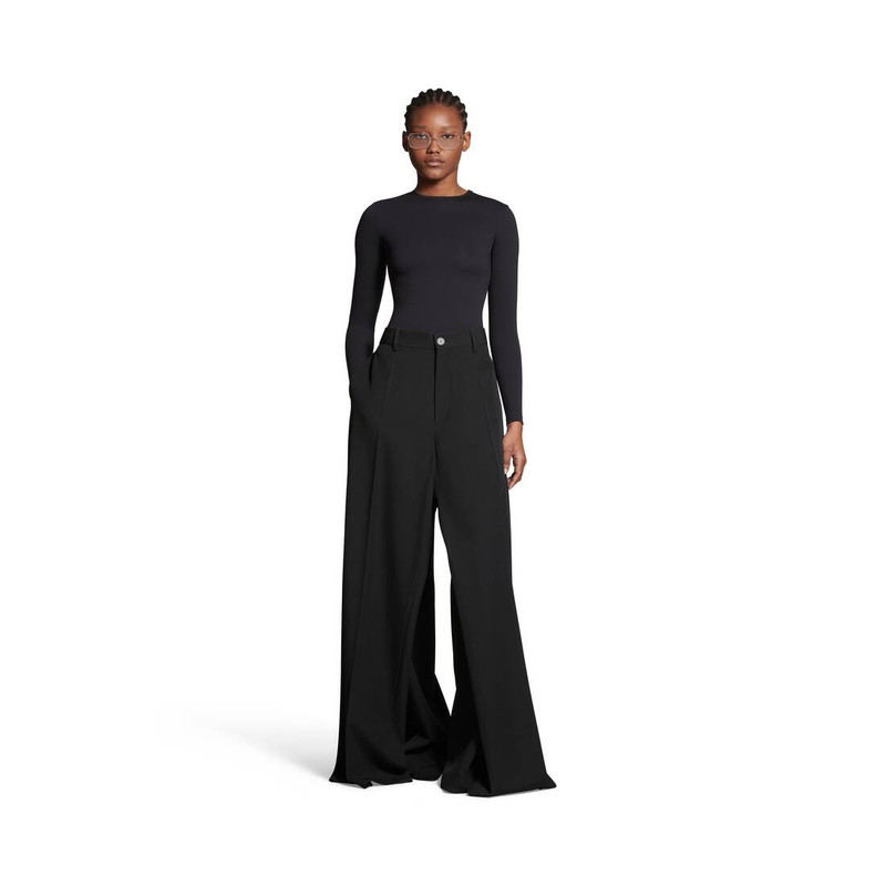 BALENCIAGA Double Front Pants in Black outlook