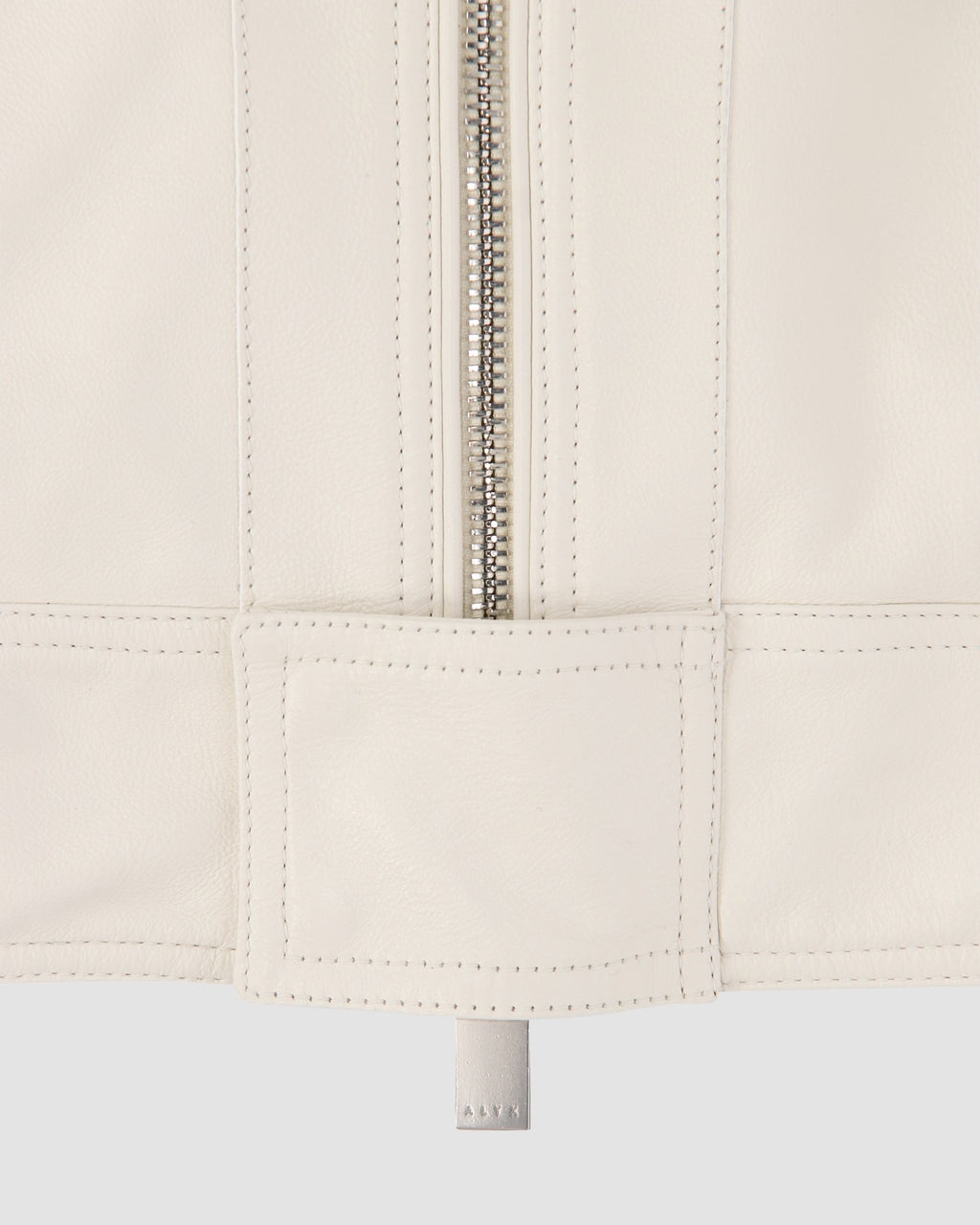 OVERSIZE LEATHER LOGO MOTO JACKET - 7