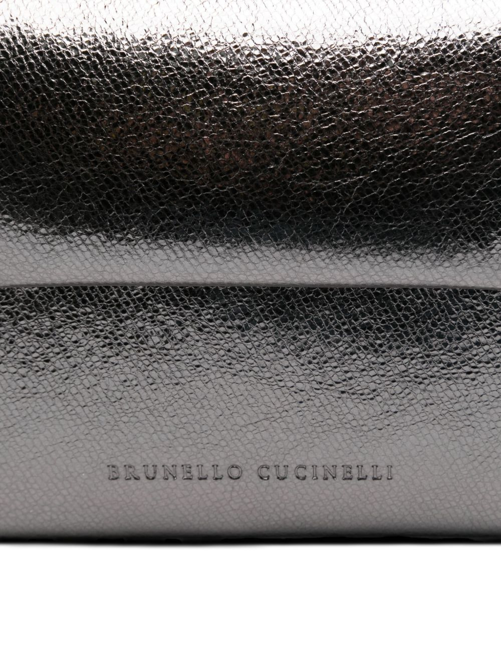metallic flap clutch bag - 4