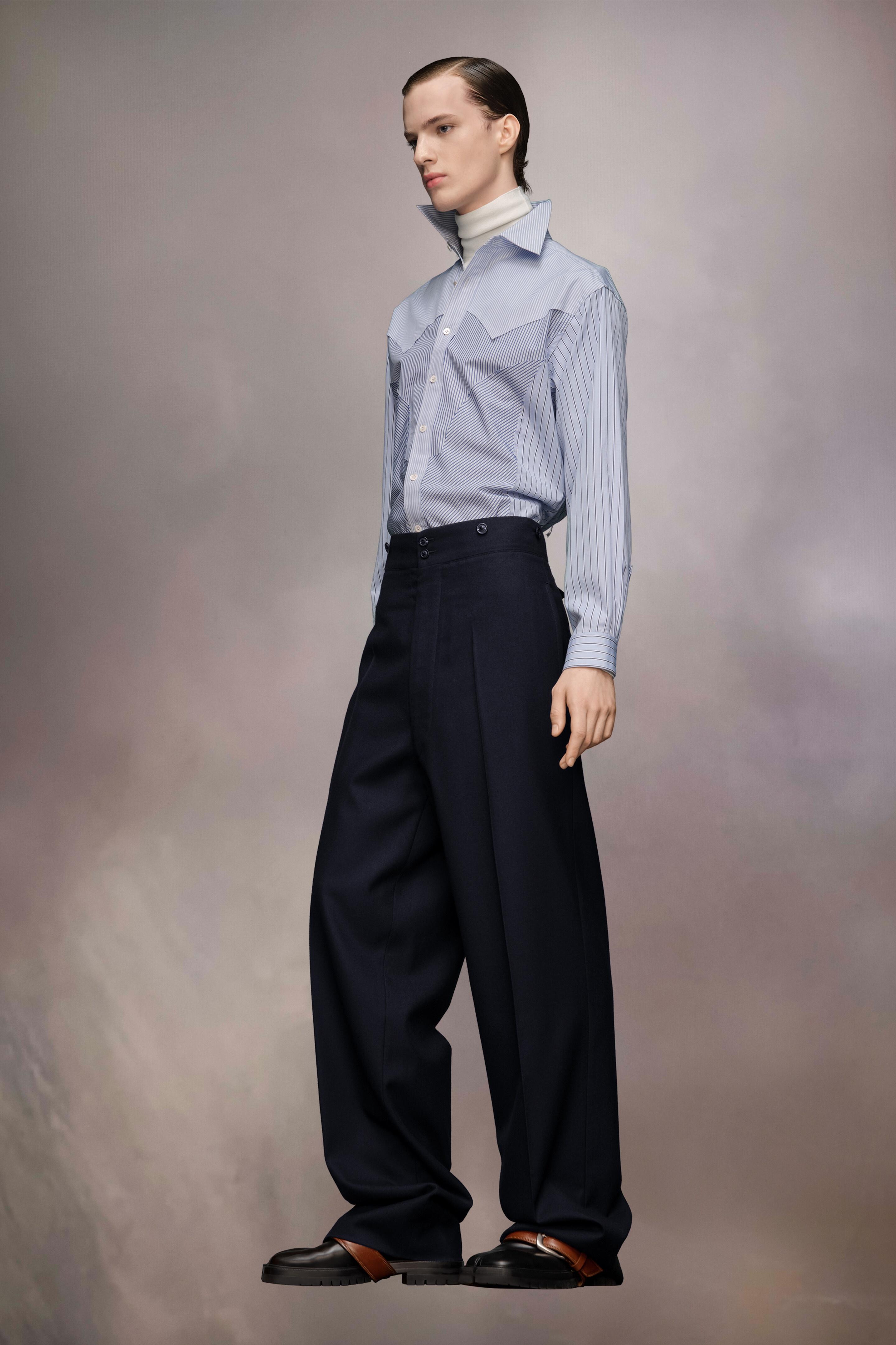 Stripe Yoke Shirt - 4