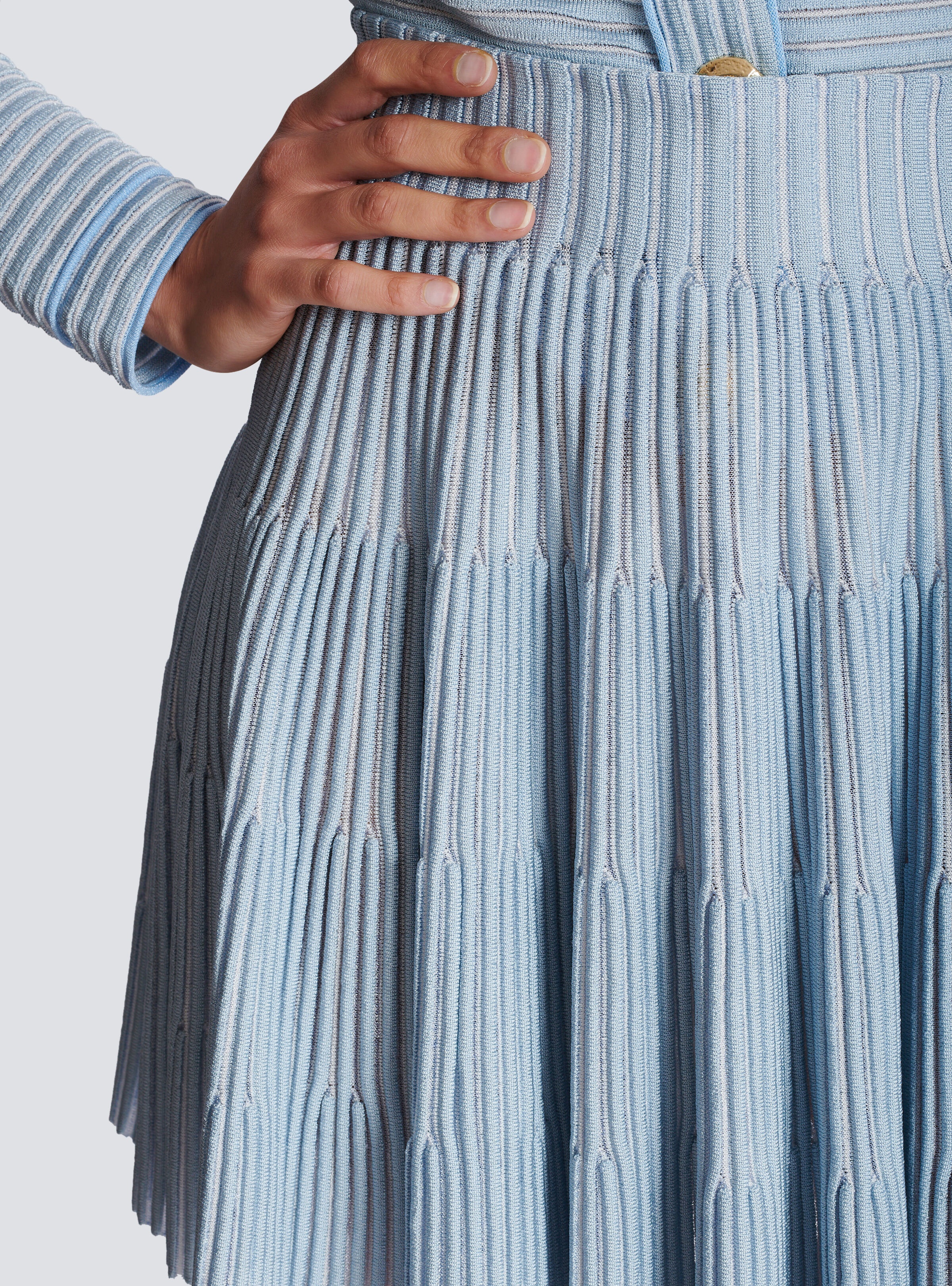 A-line textured knit skirt - 7
