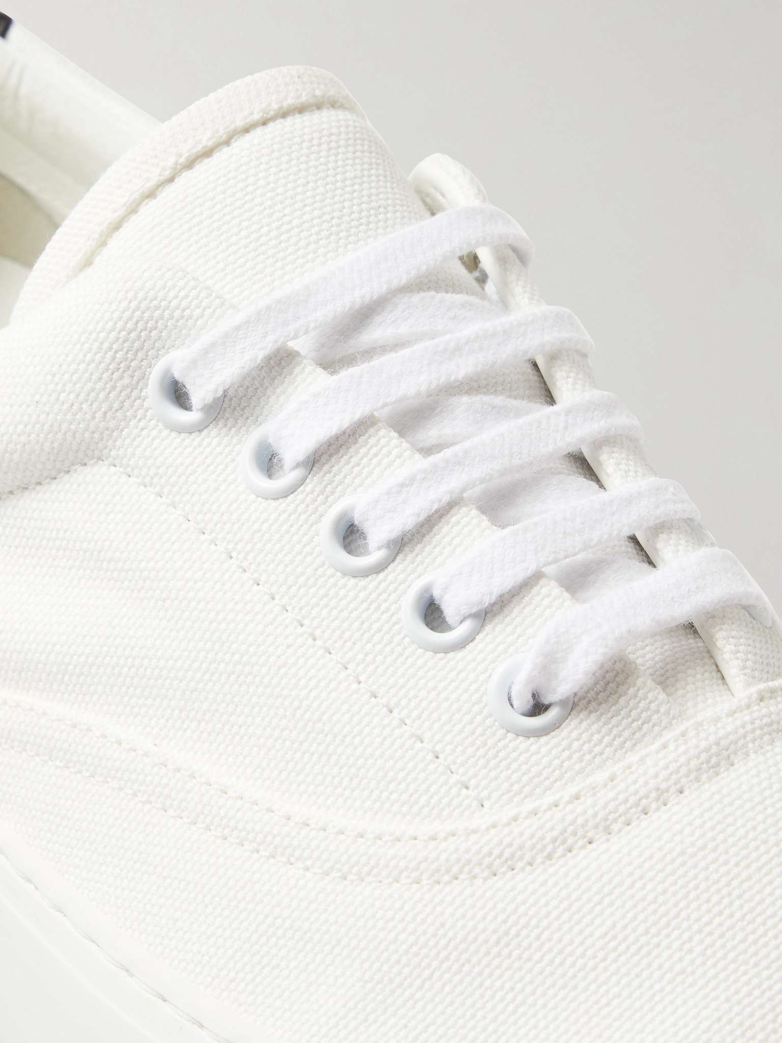 Venice Leather-Trimmed Cotton-Canvas Sneakers - 6