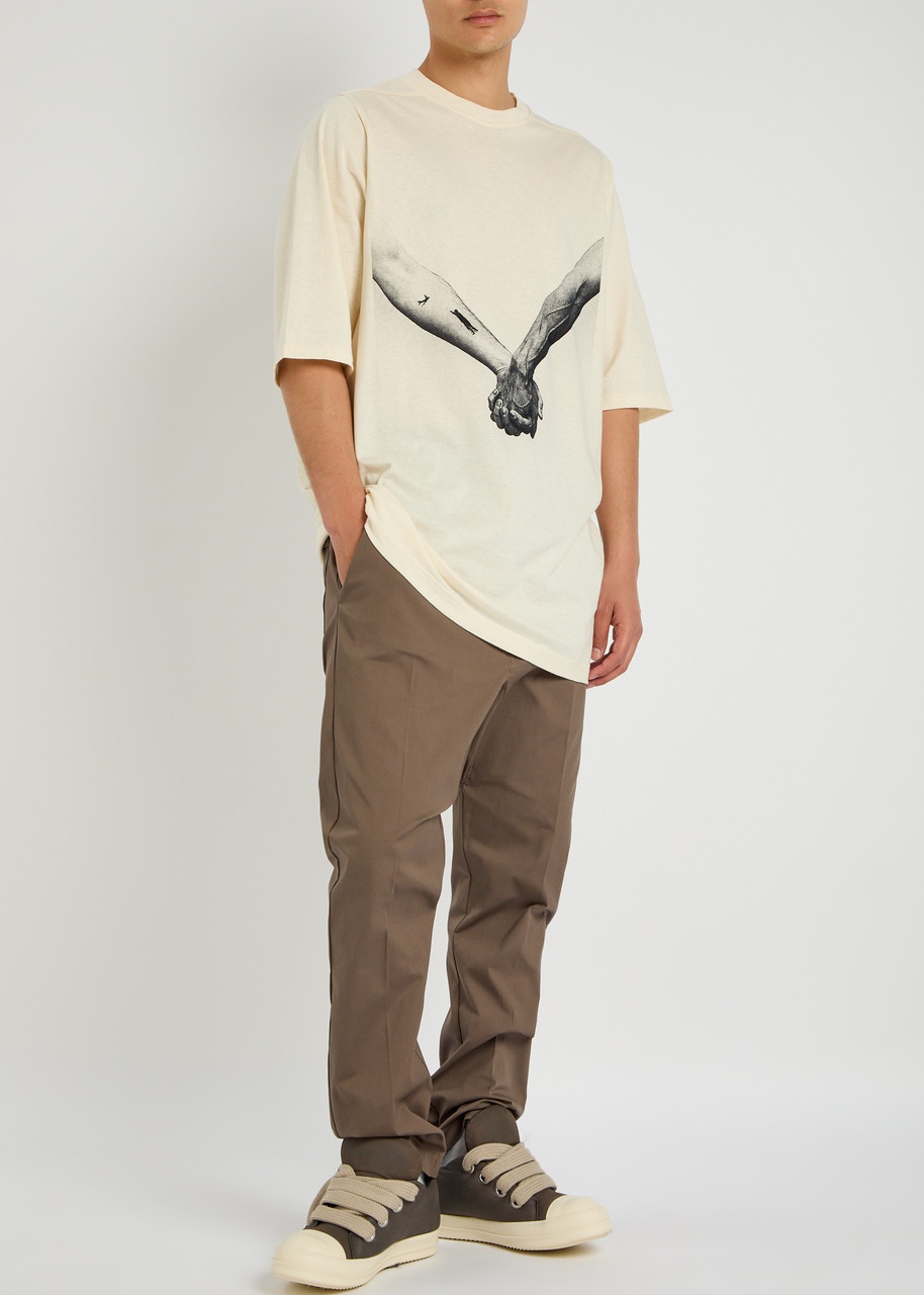 Rick Owens Jumbo Printed Cotton T-shirt - 4