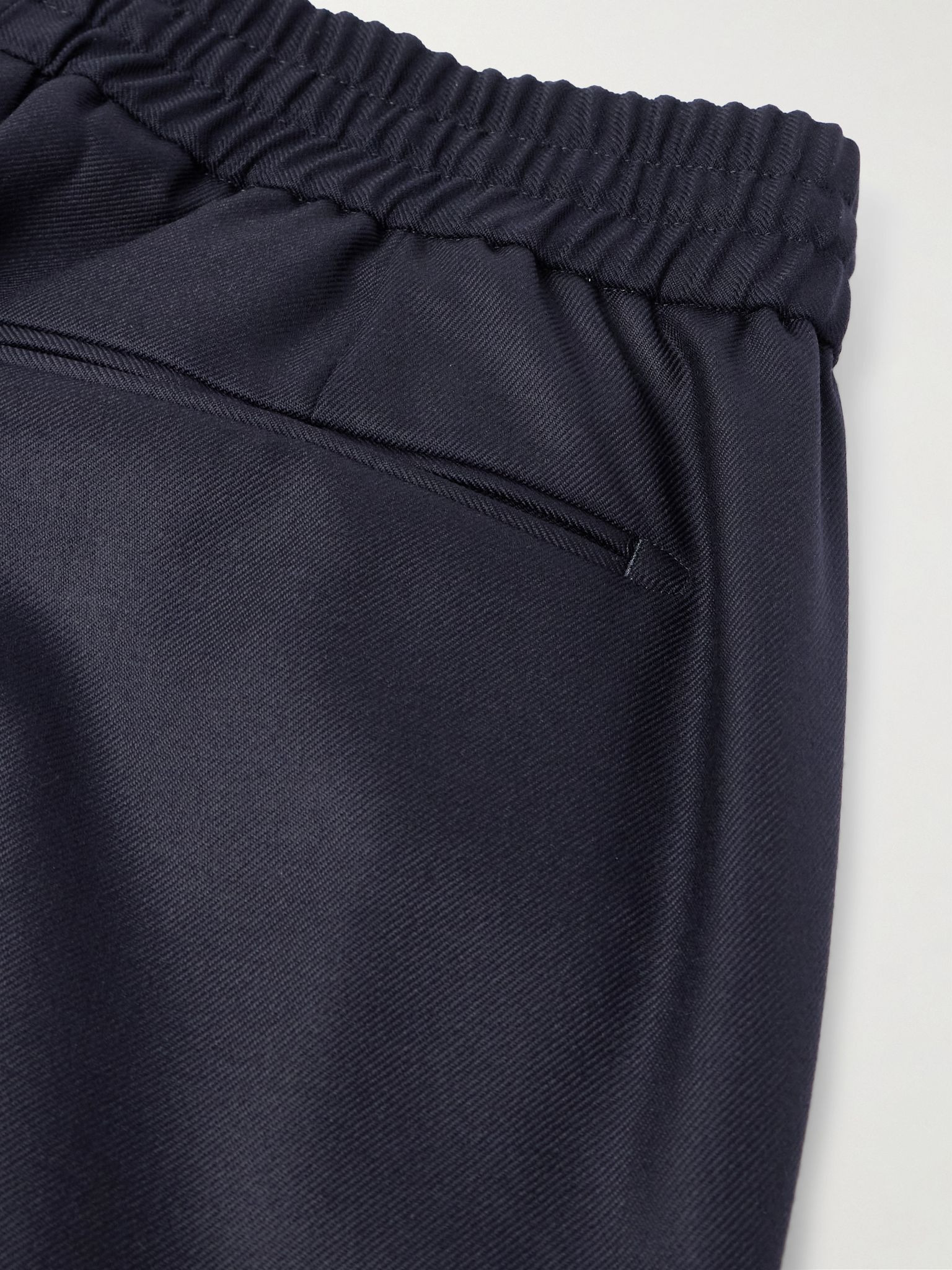Asolo Straight-Leg Wool and Cashmere-Blend Twill Trousers Navy - 5