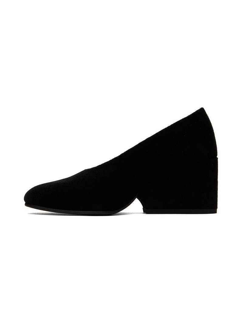 Black Velvet Wedge Heels 3