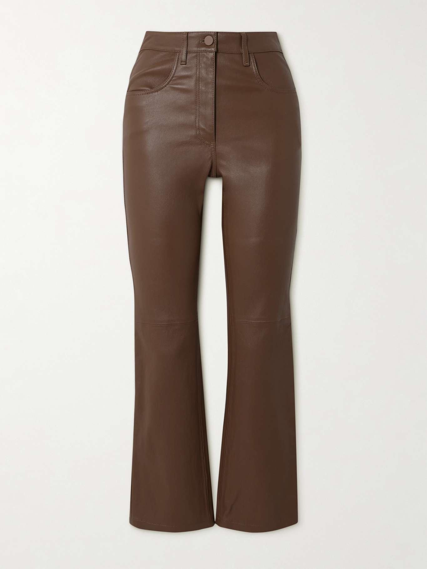 Duke cropped leather flared pants - 1