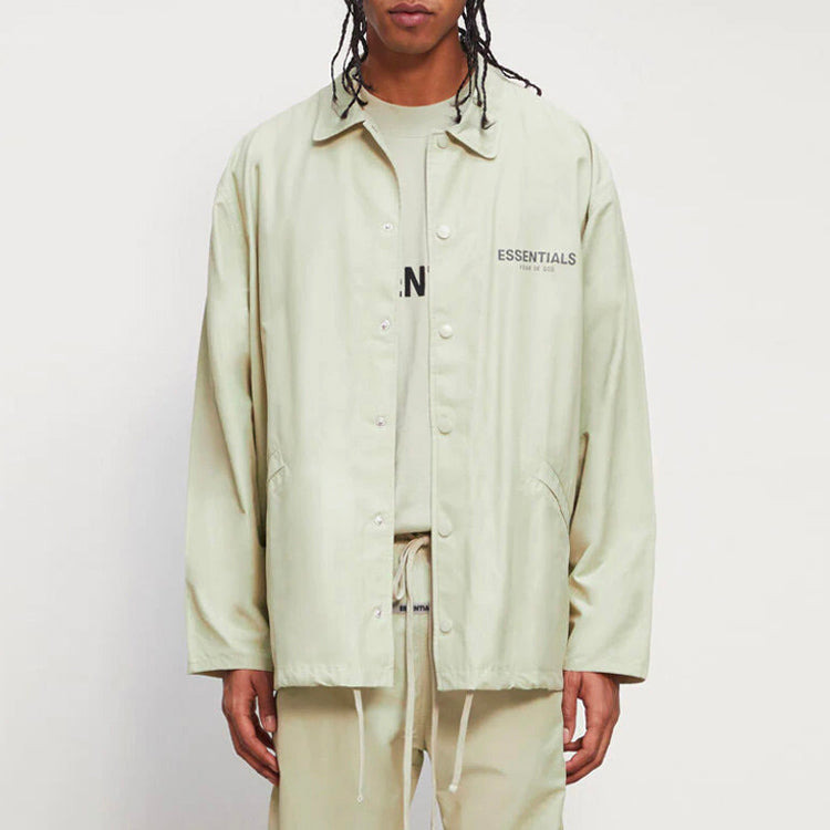 Fear of God Essentials FW20 Coach Jacket Sage 0202250500022012 - 4