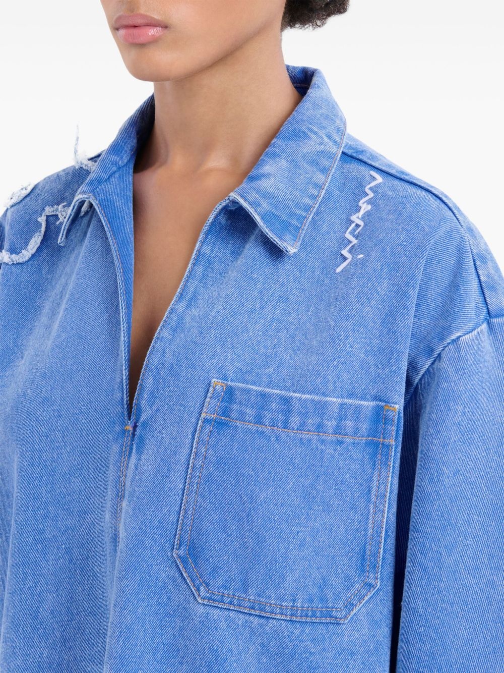 denim mini dress - 5