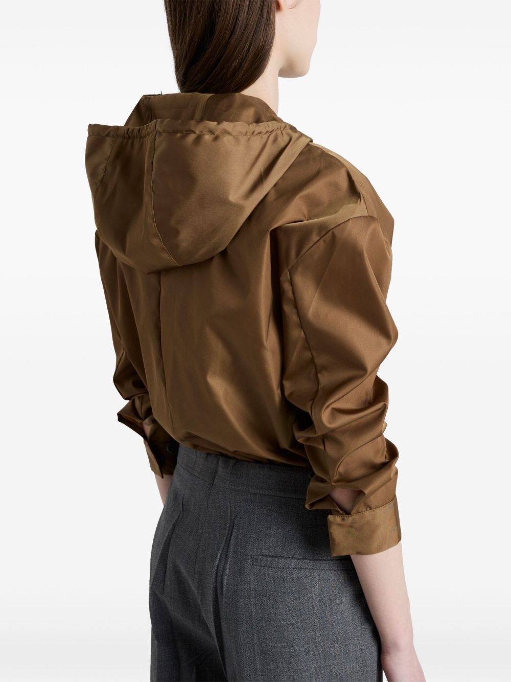 logo patch hooded jacket - 4