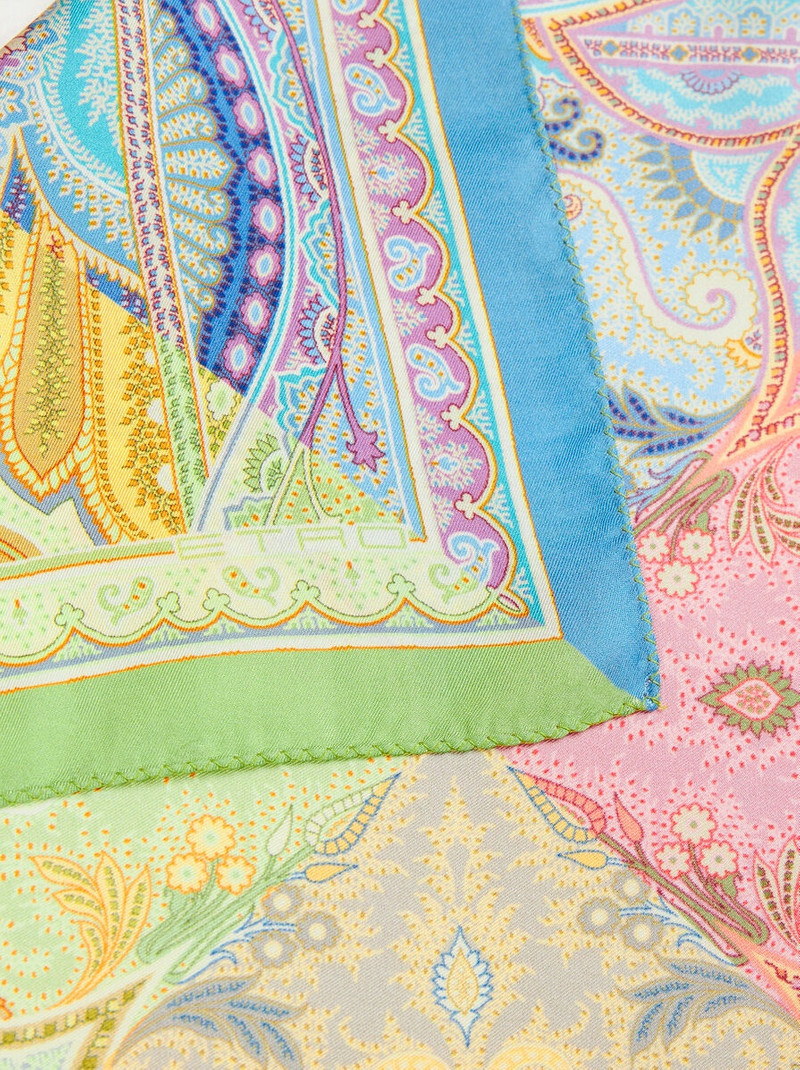 Etro PRINTED SILK POCKET SQUARE outlook