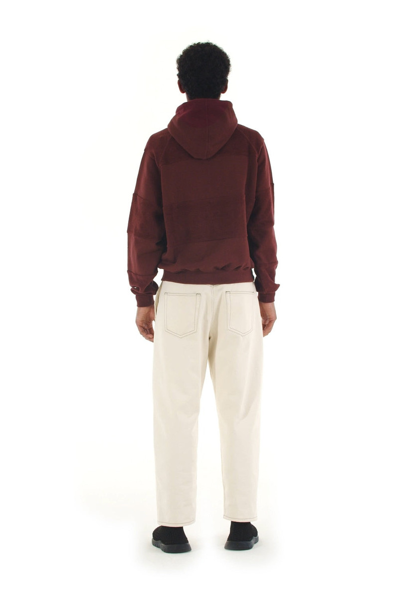 SUNNEI PANEL HOODIE / bordeaux outlook