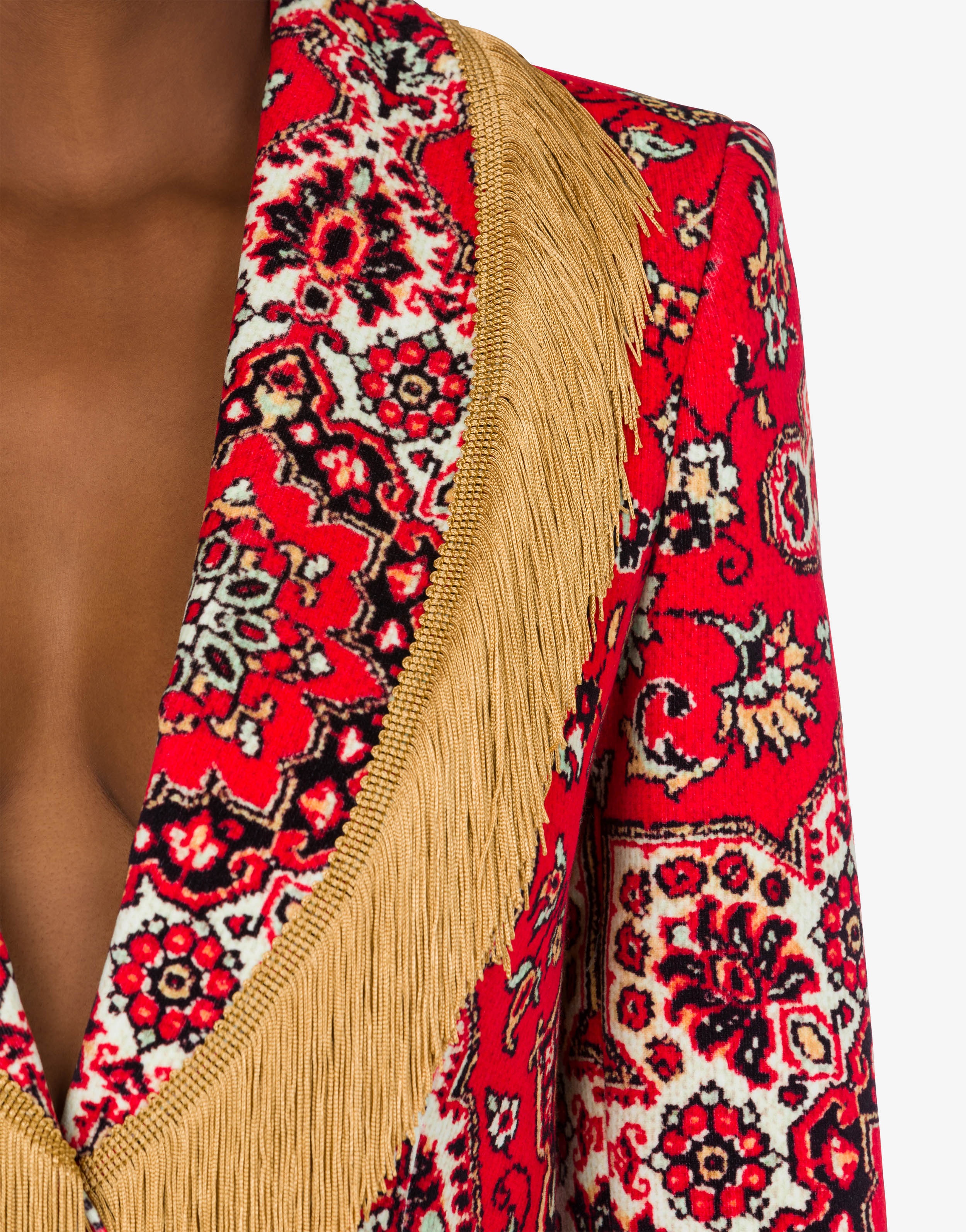 RUG PRINT VELVET COAT - 4