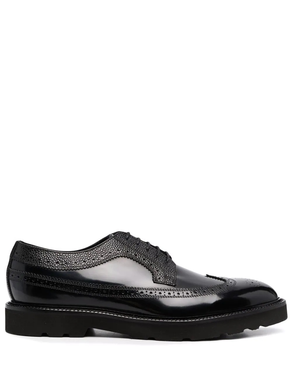 polished leather brogues - 1