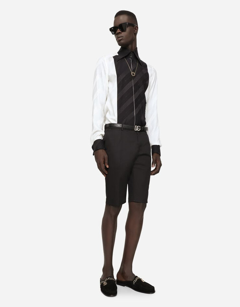 Dolce & Gabbana Stretch cotton shorts with DG embroidery outlook