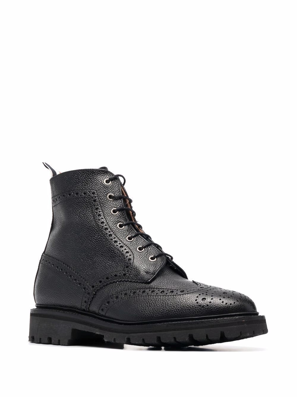 lace-up brogue boots - 2