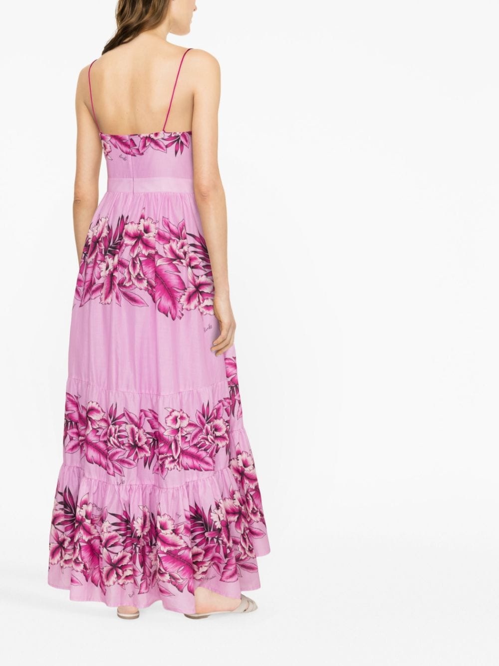 floral-print tiered maxi dress - 2