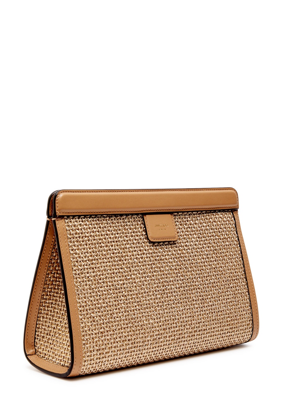 Jimmy Choo Avenue Logo Raffia Pouch - 2