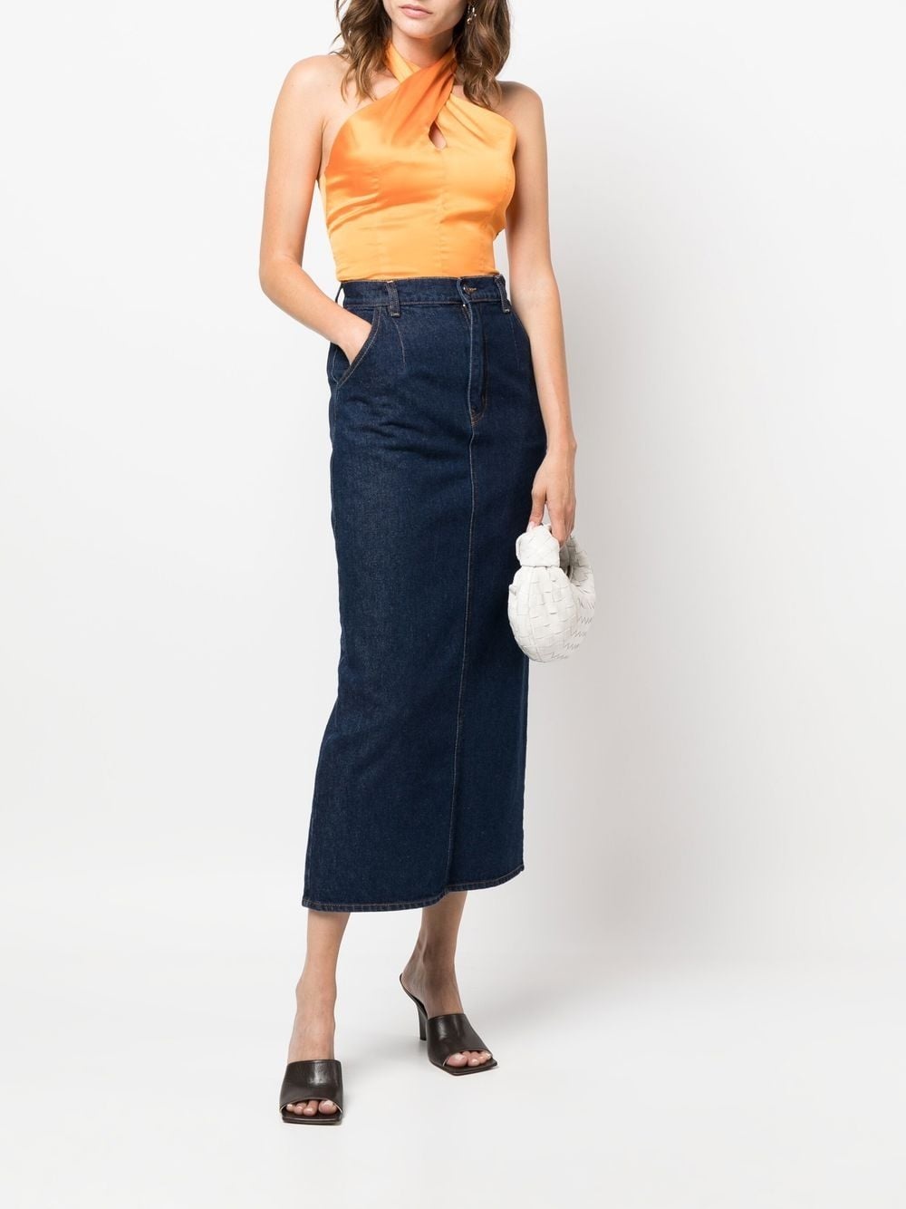 Tima denim midi skirt - 2