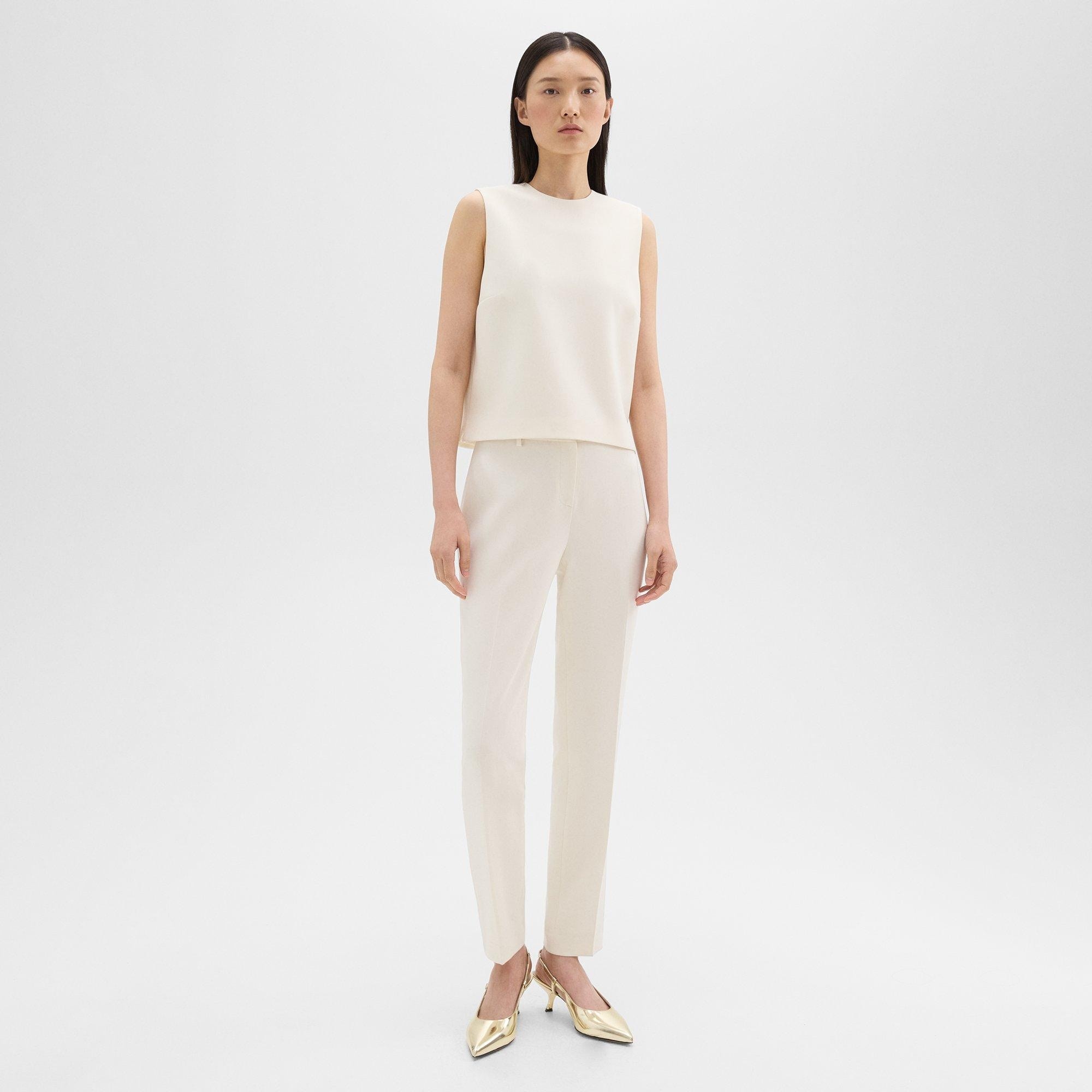 Treeca Full Length Pant in Admiral Crepe - 2