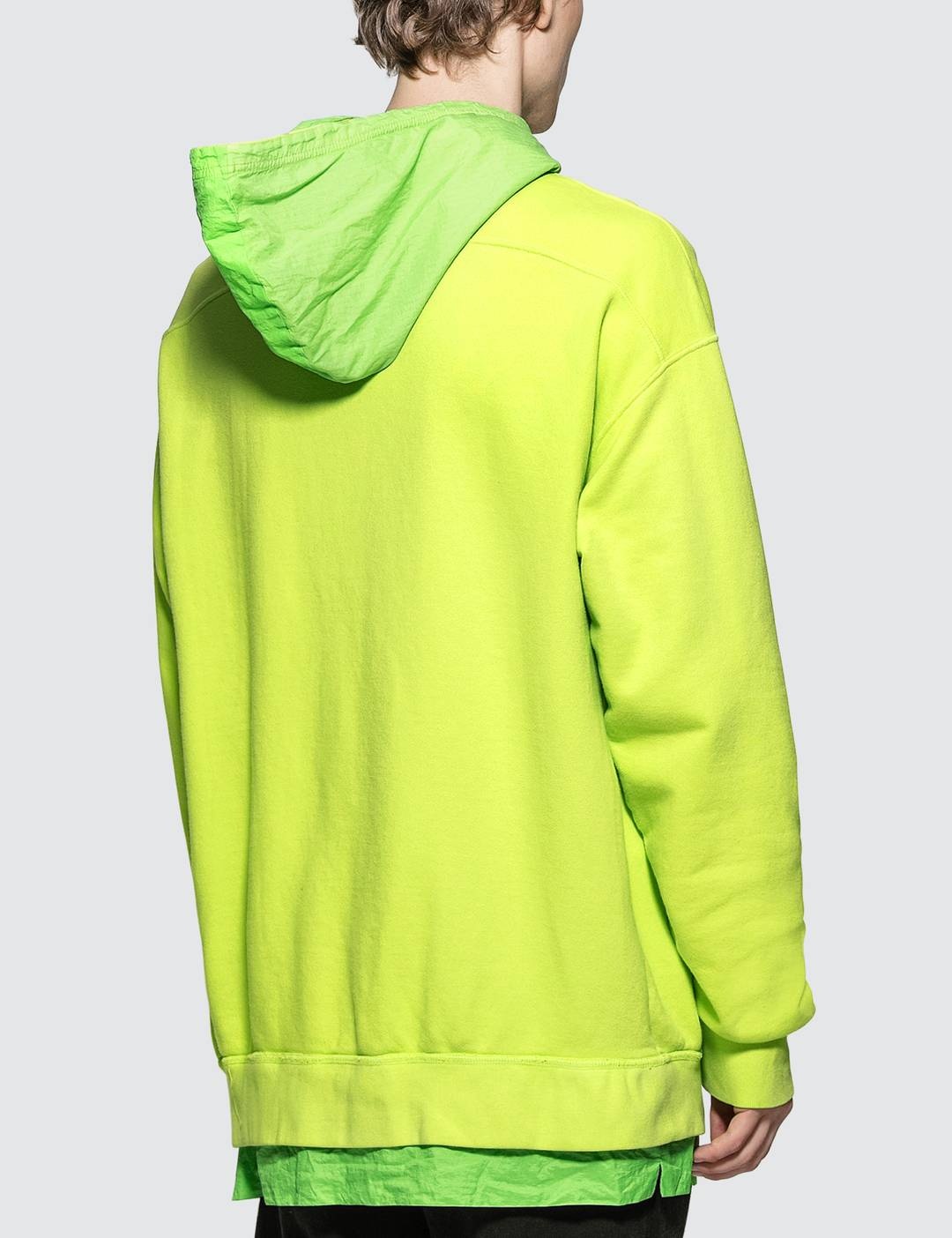 Layered French Terry Nylon Hoodie - 3