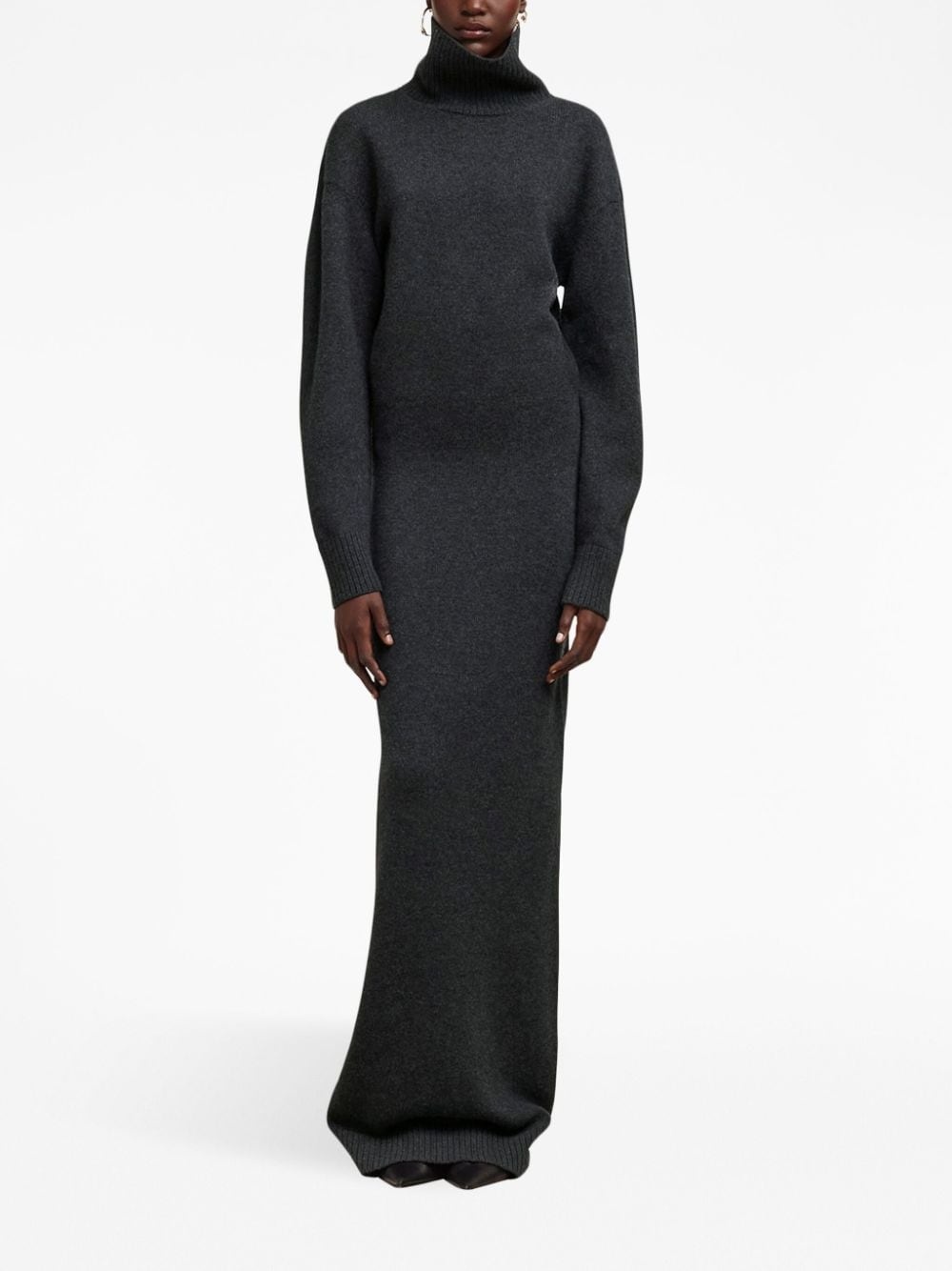 elbow-patch knitted maxi dress - 2