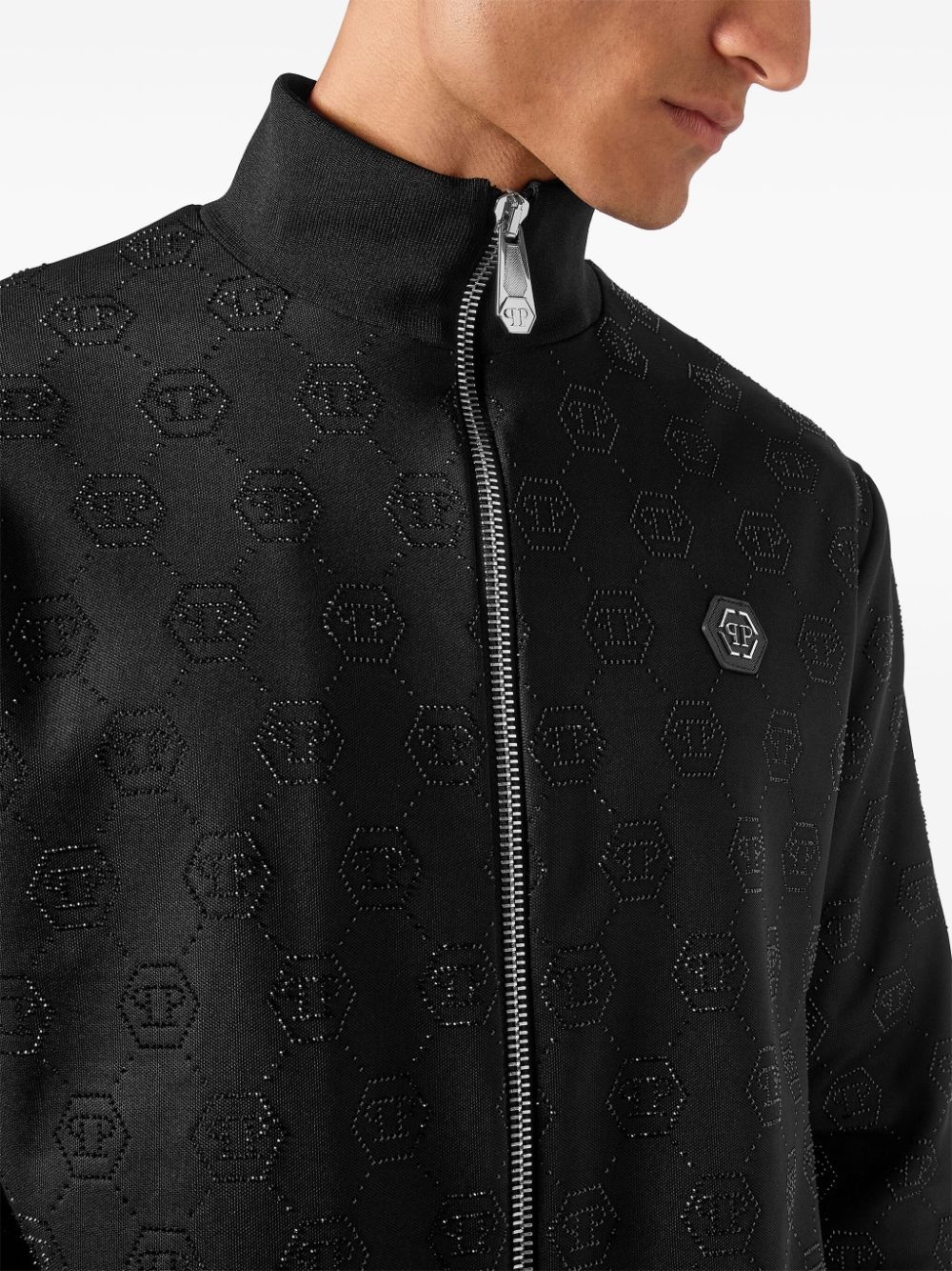 monogram-embellished jacket - 5