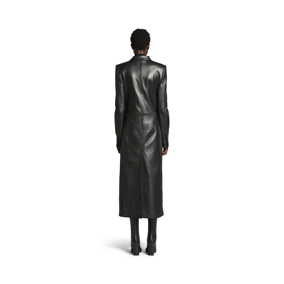 Women's Slim Coat in Black - 4
