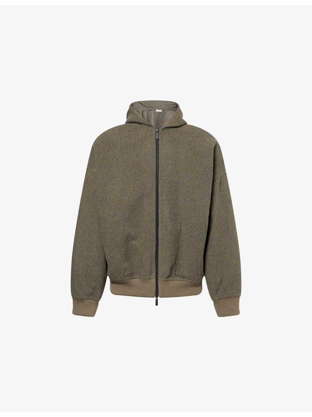 Zip Relaxed-Fit Wool-Blend Hoodie - 1