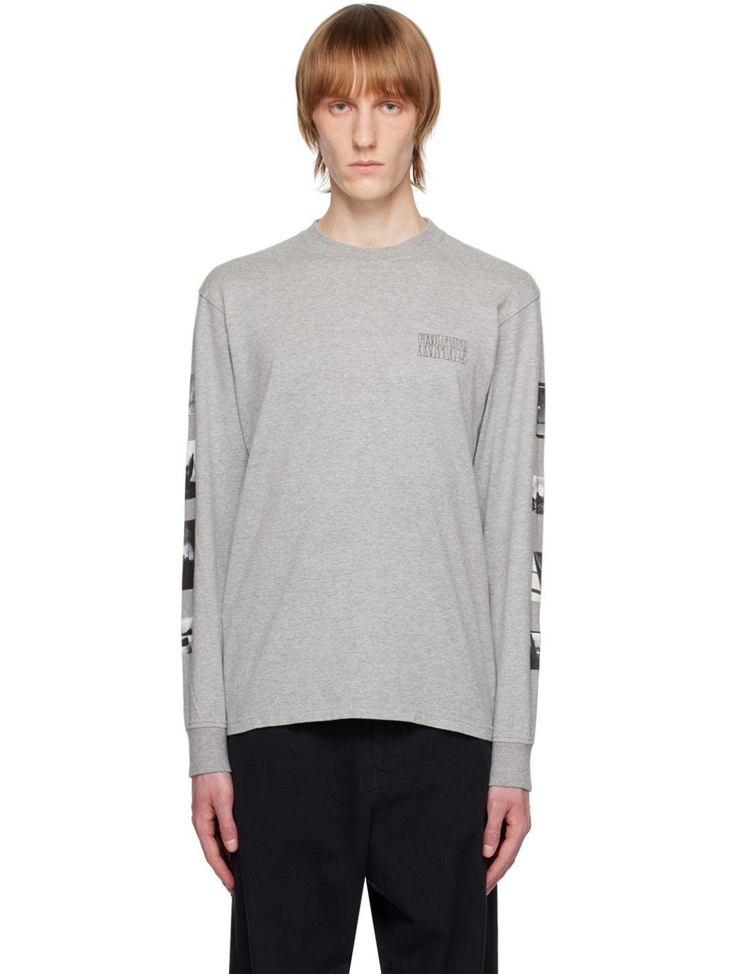 Gray Printed T-Shirt - 1