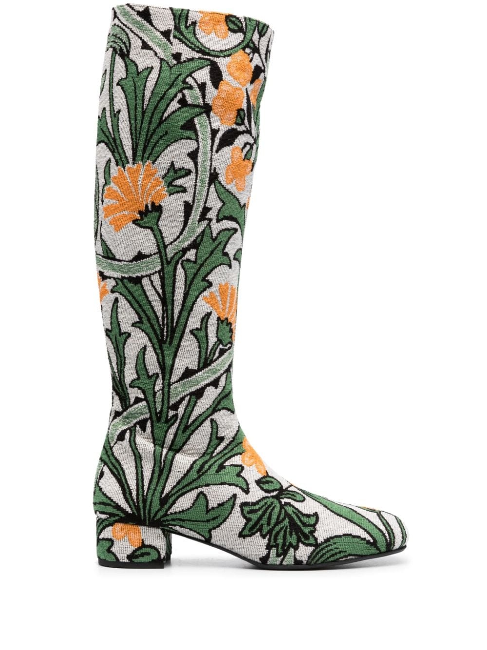 Edie 40mm floral-jacquard boots - 1