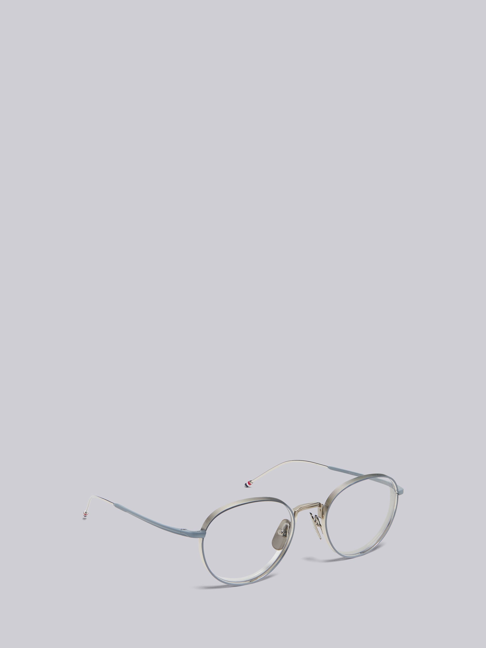 TB119 - Silver and White Gold Pantos Eyeglasses - 4