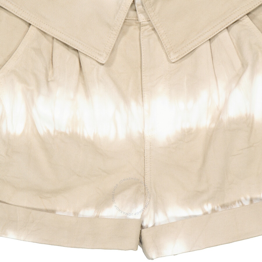 Stella Mccartney Ladies Bamboo Safari Tie-dye Denim Shorts - 7