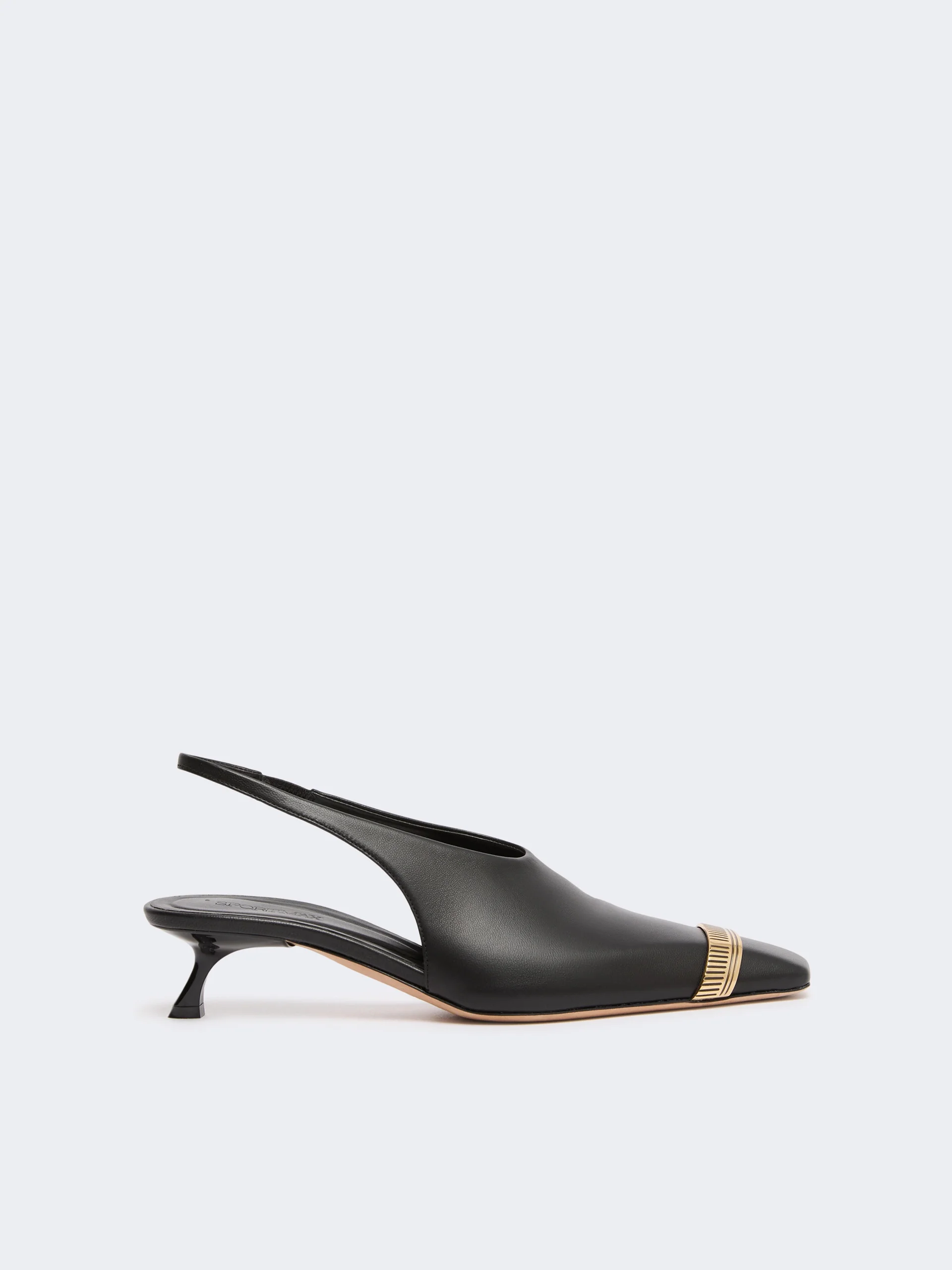PAROLE Nappa leather slingbacks - BLACK - 1