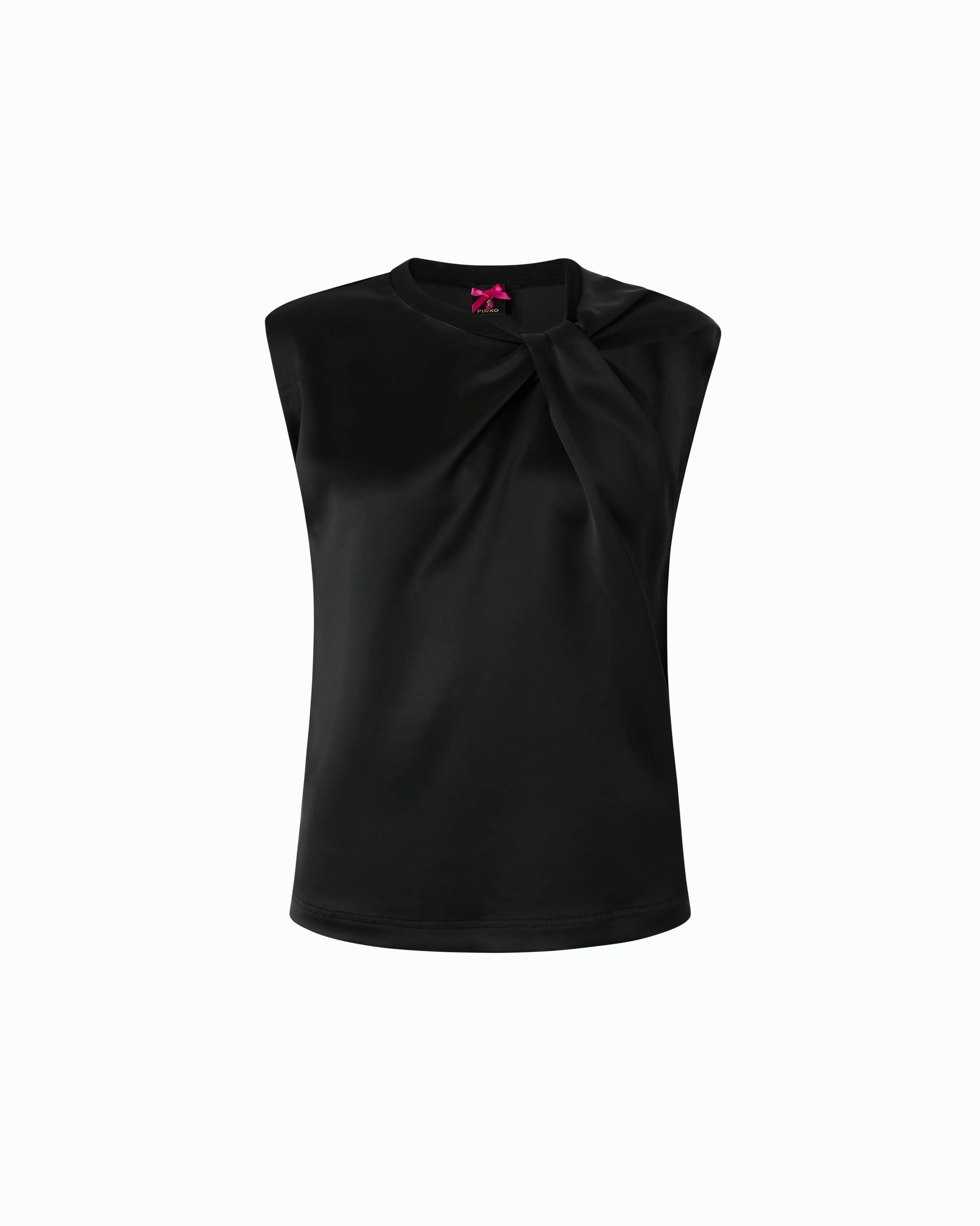SLEEVELESS SATIN BLOUSE - 1
